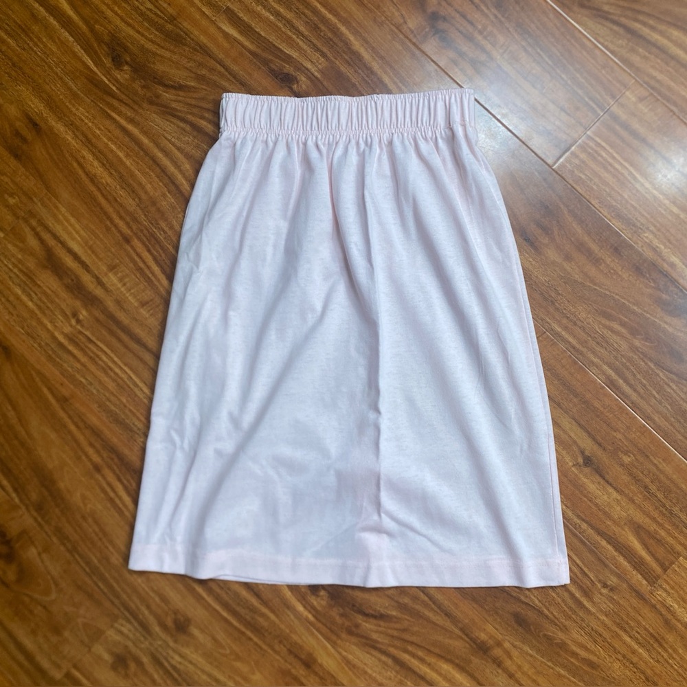Vintage DB Sport by David Benjamin Light Pink Elastic Waist Cotton Skirt Size M